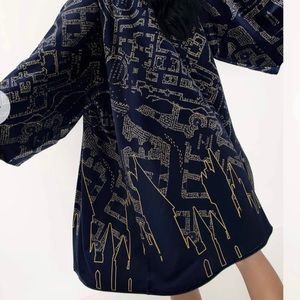 Blackmilk Marauders Map Harry Potter Navy Velvet Robe